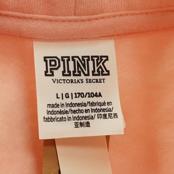 VICTORIA'S SECRET 'PINK' VARSITY LOGO FLEECE SWEATSHIRT - Picture 8 of 14